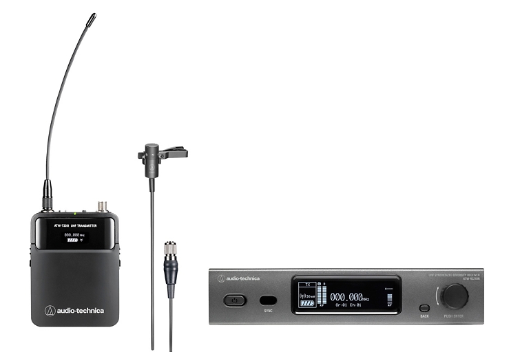 Audio-Technica 3000 Series (4th Gen) Network Enabled UHF Wireless with AT831cH Cardioid Condenser Lavalier Microphone Band EE1