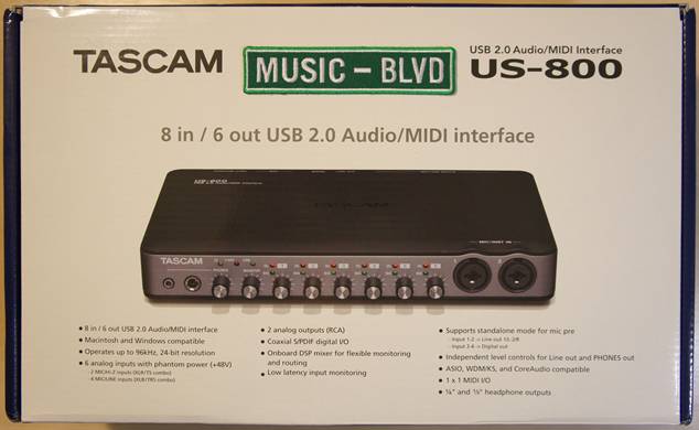 TASCAM US-800 USB Audio/MIDI Interface