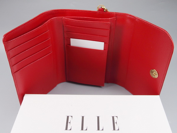 กระเป๋าสตางค์ ELLE แดงมีหู ใหม่ แท้