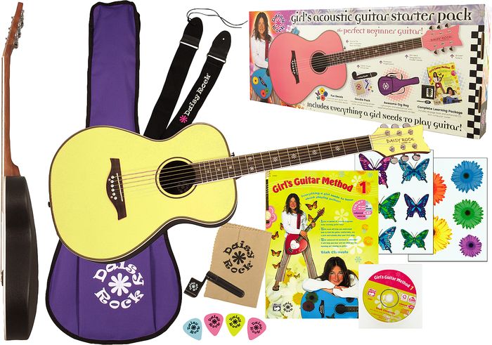 Daisy Rock Pixie Acoustic Guitar Starter Pack Blue