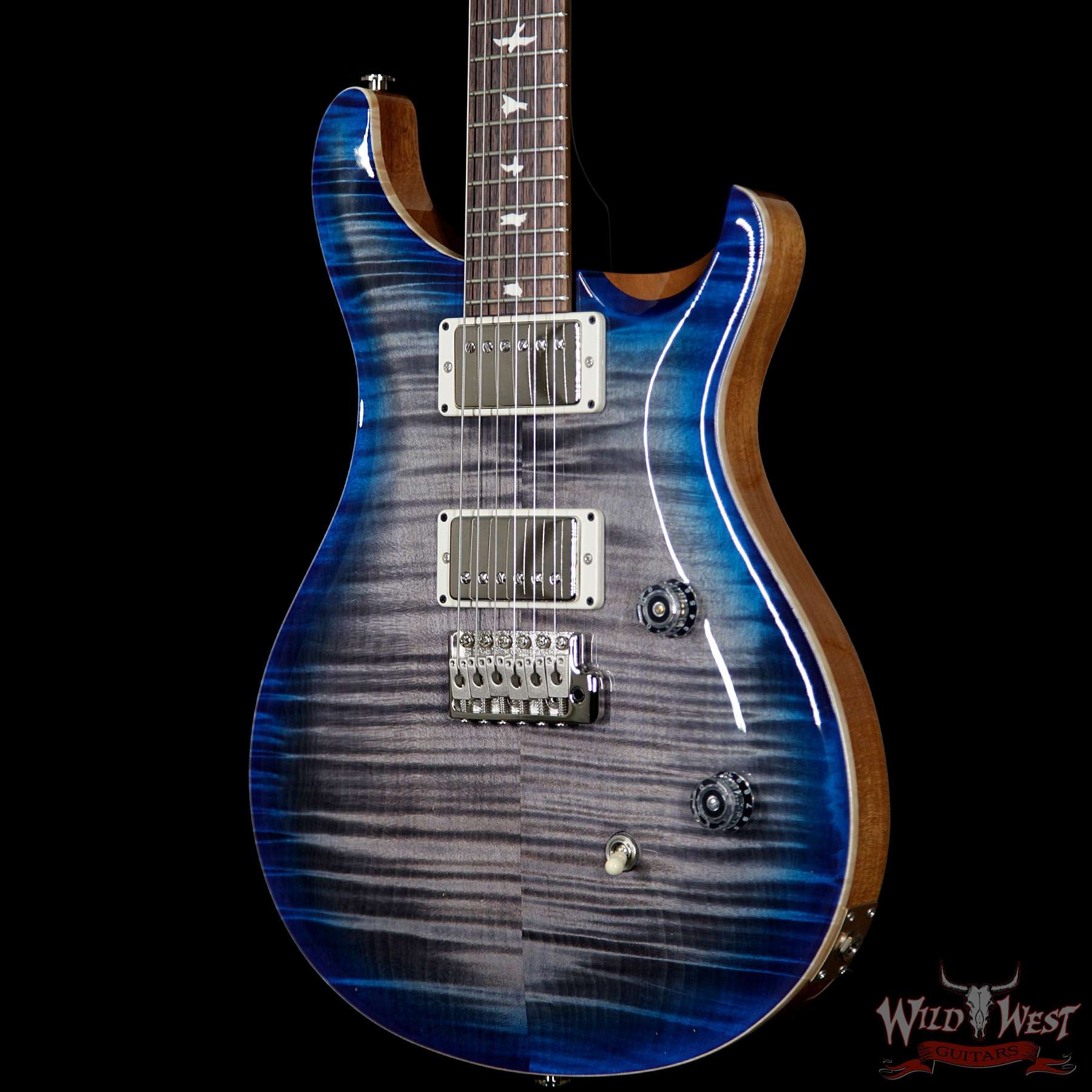 PRS Wild West Guitars Special Run CE 24 Flame Top 57/08 Pickups - Faded Grey Black Blue Burst