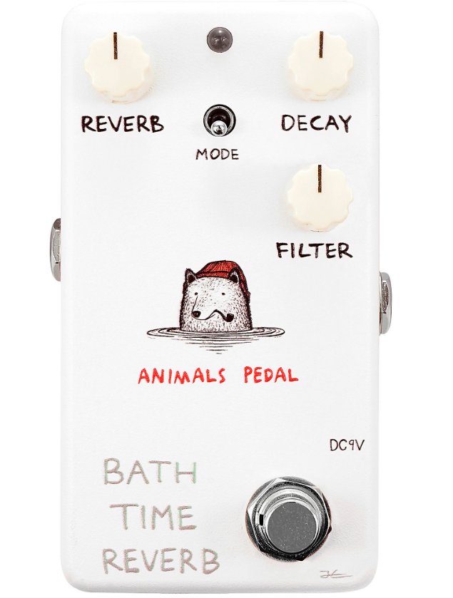 Animals Pedal Bath Time Reverb V2 Effects Pedal White