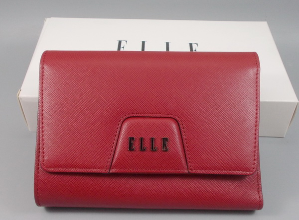 กระเป๋าสตางค์ ELLE แดง ใหม่ แท้