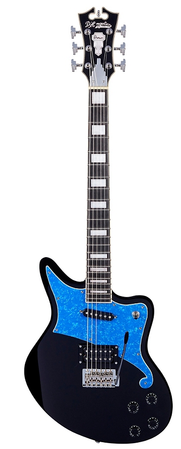 DAngelico Premier Series Bedford Electric Guitar with Duncan Designed Pickups and Tremolo Tailpiece Black