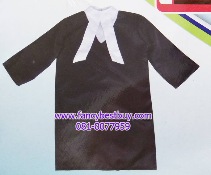 ชุดแฟนซีทนายความ พร้อมอุปกรณ์วิกผมขาว Lawyer ใส่ได้ทั้งเด็กชายหญิง (ชุด+วิกผม) ฟรีไซด์ สำหรับเด็ก 90-125 ซม. อายุ 3-7 ขวบ