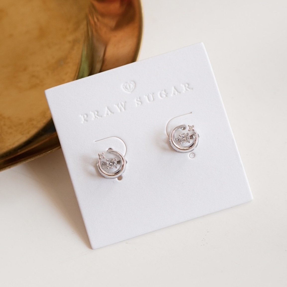 Circle Miracle Earrings - ต่างหูมิราเคิลทรงกลม (มี 3 สี)(ก้านต่างหูเงินแท้)