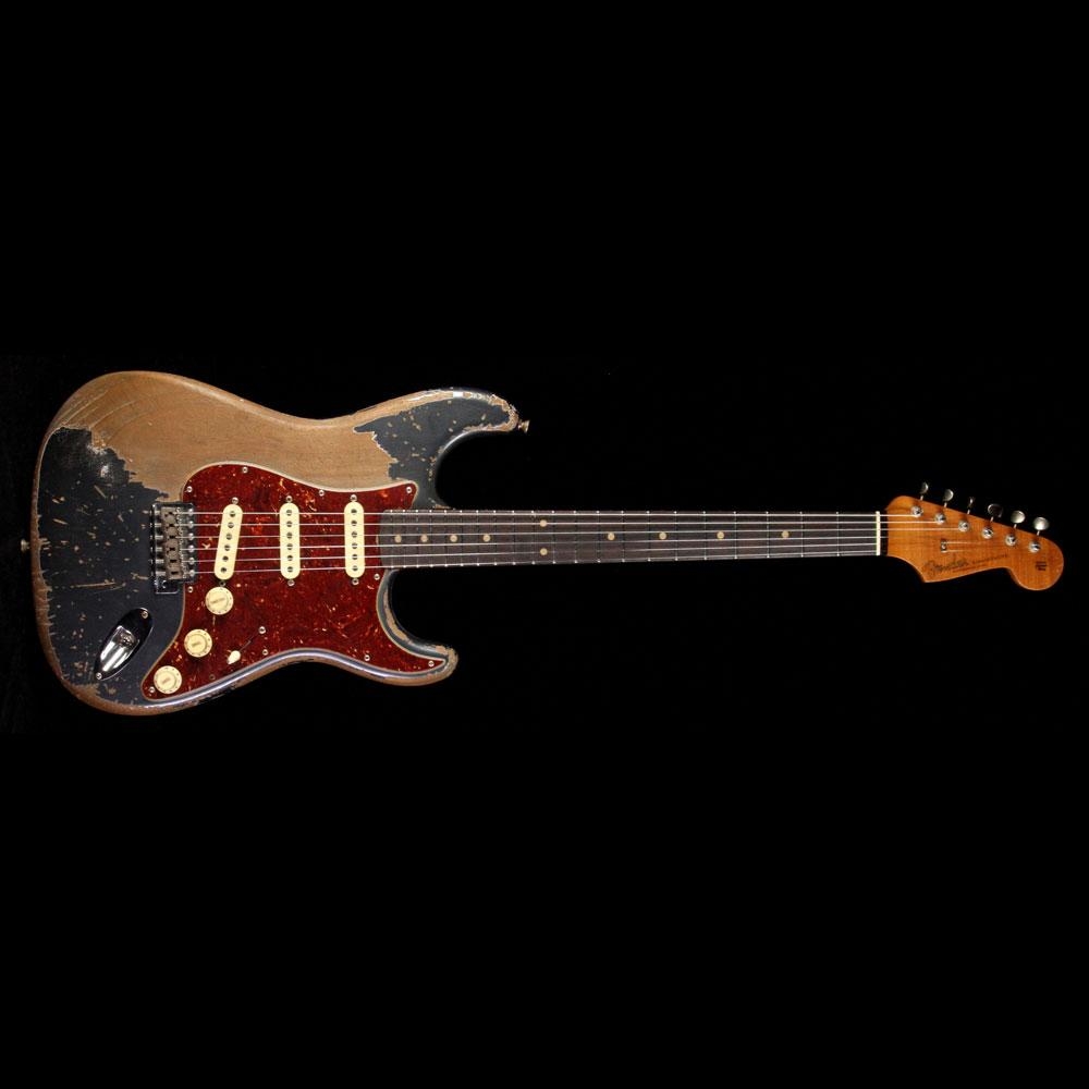 Fender Custom Shop Masterbuilt Jason Smith Music Zoo Ultimate Relic 1960 Stratocaster Guitar - Charcoal Frost Metallic