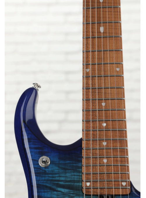 Ernie Ball Music Man JP15 7 Electric Guitar - Cerulean Paradise Flame