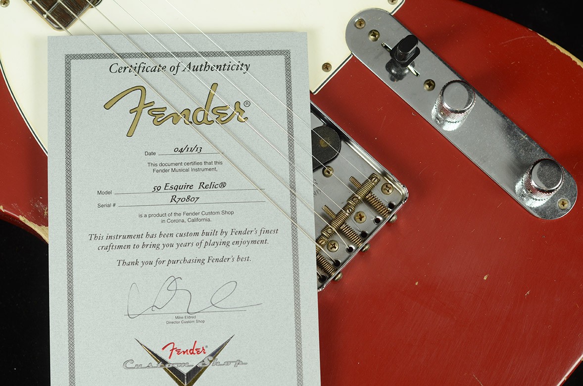 Fender Custom Shop 1959 Esquire Relic - Dakota Red R70807