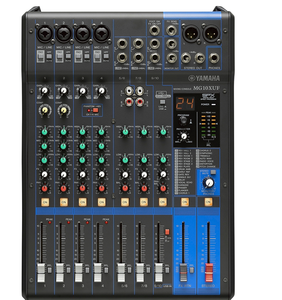 Yamaha MG10XUF 10-Channel Analog Mixer
