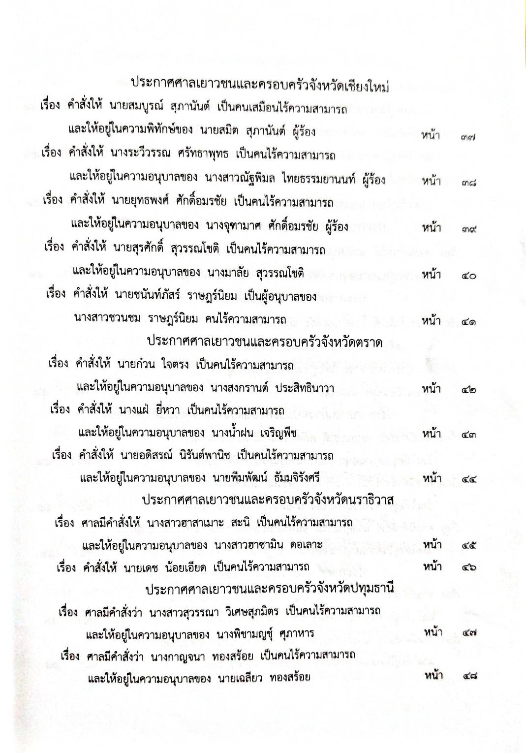 กฎหมายออกใหม่ 10/66 ประกาศกระทรวงการคลัง ฐานะการเงินฯ ประกาศศาลเยาวชนและครอบครัวกลาง... สมาคม - มูลนิธิ