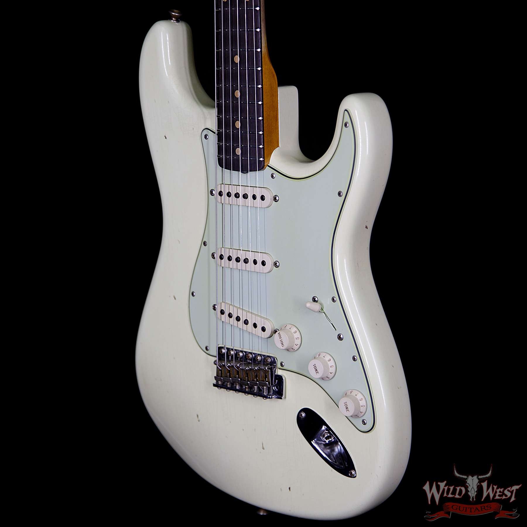 Fender Custom Shop 1963 Stratocaster Journeyman Relic with Dirty Neck Rosewood Board - Vintage White