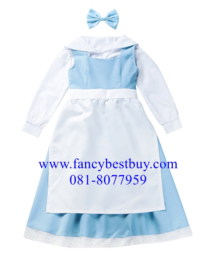 ชุดเจ้าหญิงเบล Bella Princess ชุดเจ้าหญิงดีสนีย์ Disney Princess ขนาด XL(135-145)