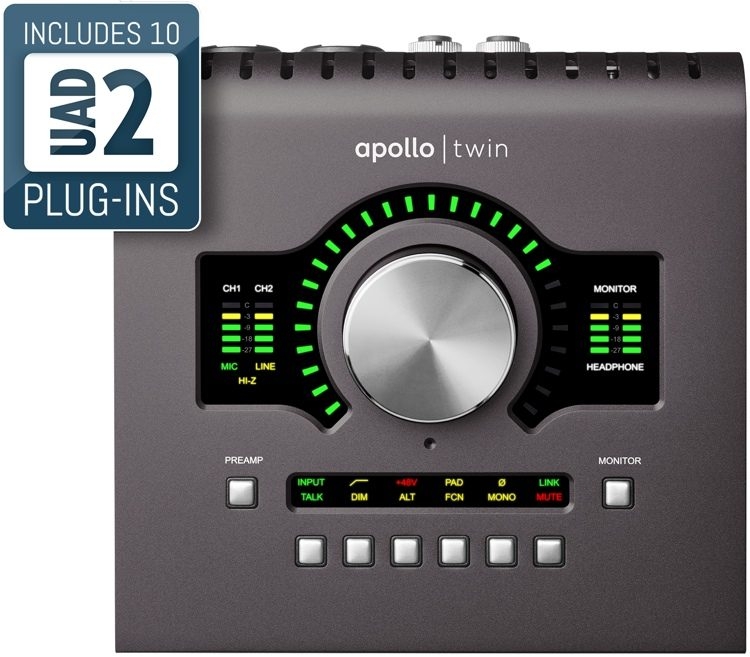 Universal Audio Apollo Twin MKII SOLO 2x6 Thunderbolt Audio Interface with UAD DSP