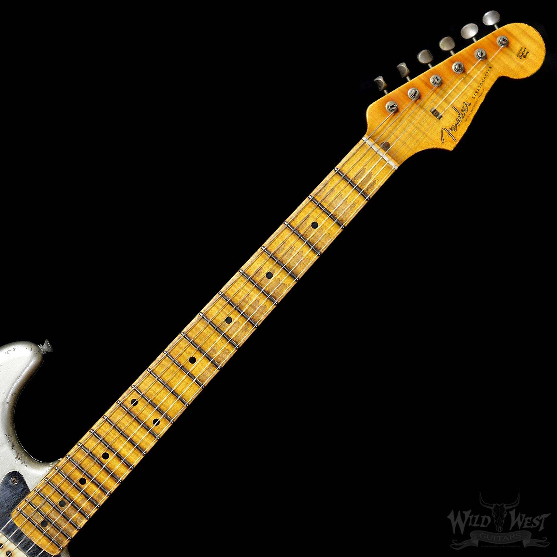 Fender Custom Shop Masterbuilt 1956 Heavy Relic Inca Silver Silver Black Stratocaster by John Cruz