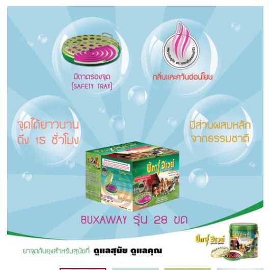 Buxaway ยาจุดกันยุงสัตว์เลี้ยง ยากันยุง ปลอดภัยสำหรับสัตว์เลี้ยงและคน ชนิด 28 ขด ( จำนวน 1 กล่อง )
