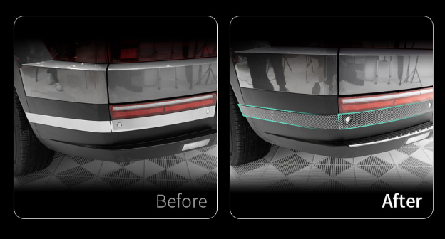 ป้องกันขอบกันชนแต่ง Hyundai SANTA FE Hybrid ฮุนได ซานตา เฟ่