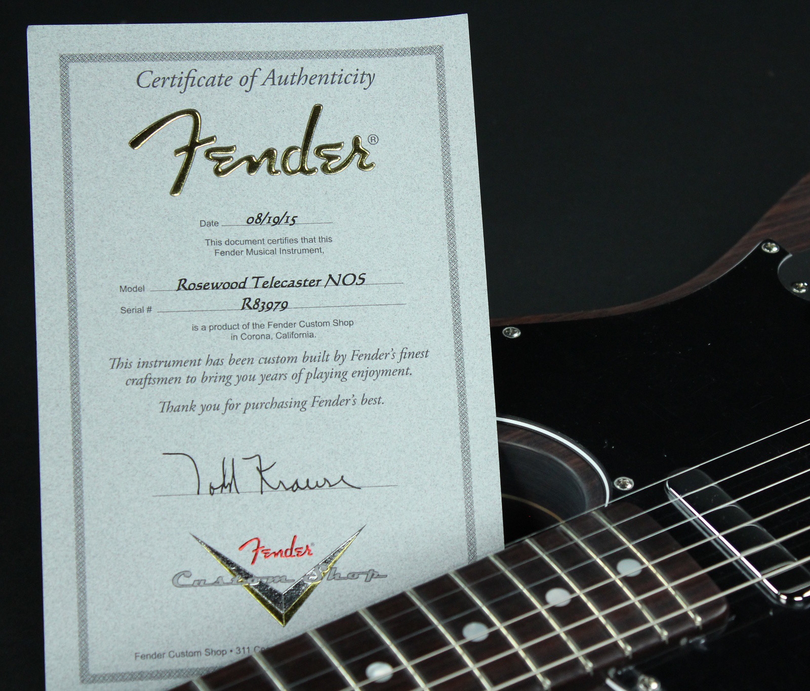 Fender Custom Shop Masterbuilt Rosewood Telecaster by Todd Krause
