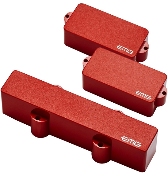 EMG PJ Set Active Bass Pickup Set - Red