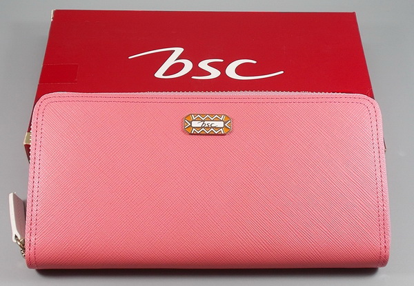 กระเป๋าสตางค์ bsc ชมพูกลีบบัว ใหม่ แท้