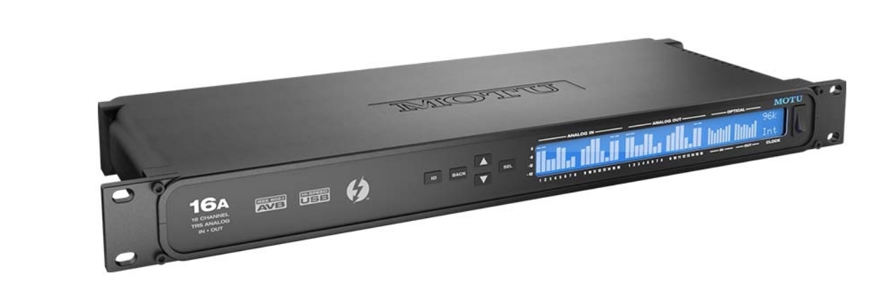 MOTU 16A 32x32 Thunderbolt / USB 2.0 Audio Interface with AVB