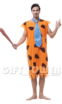 ชุดแฟนซีคู่ ผู้ชาย ผู้หญิง ชุดมนุษย์หิน Flinstone กับ เอมม่า Emma Flinstone ขนาดฟรีไซด์