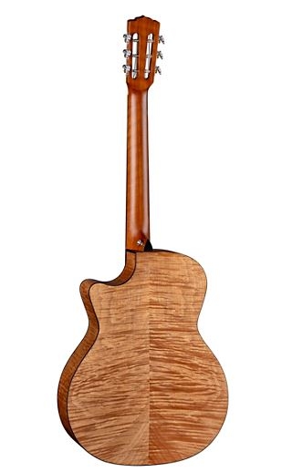 Luna Guitars High Tide Exotic Mahogany Nylon String Acoustic/Electric Grand Concert Cutaway Guitar Satin Natural