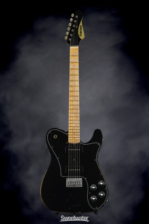 Friedman Vintage T w/ Classic 90s, Alder Body & Maple Fingerboard - Black