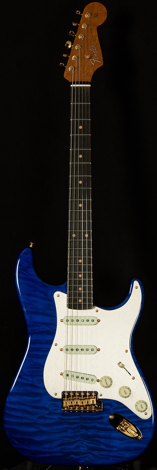 Fender Custom Shop Wildwood 10 Artisan Select Stratocaster - Quilted Maple Transparent Cobalt Blue