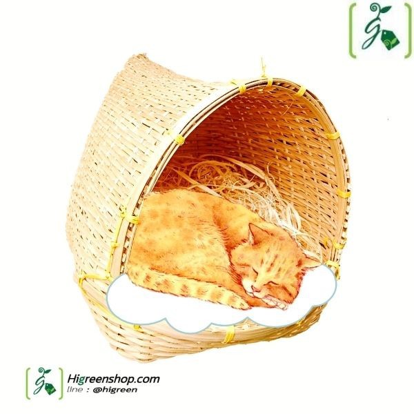 ตะกร้าสาน รังไก่ รังนก ที่นอนแมว จำนวน 1 ใบ