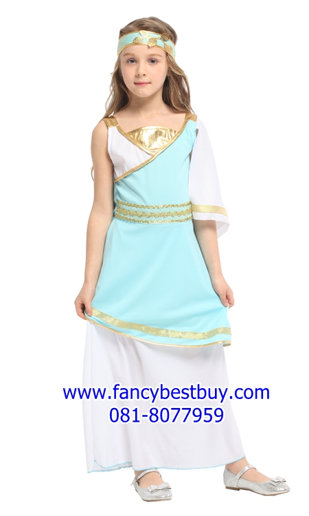 ชุดแฟนซีเด็ก ชุดเจ้าหญิงกรีก Athens Princess สำหรับใช้เป็นชุดประจำชาติอาณาจักรกรีก ขนาด M, L, XL