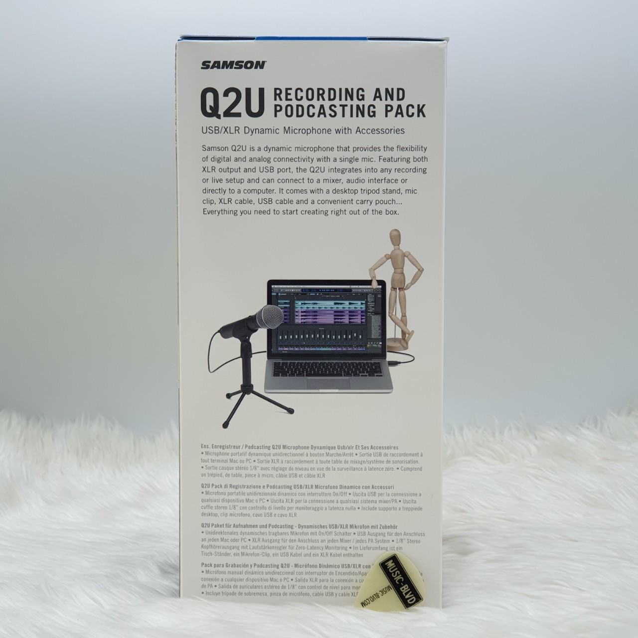 Samson Q2U Recording and Podcasting Pack USB/XLR Dynamic Microphone with Accessories