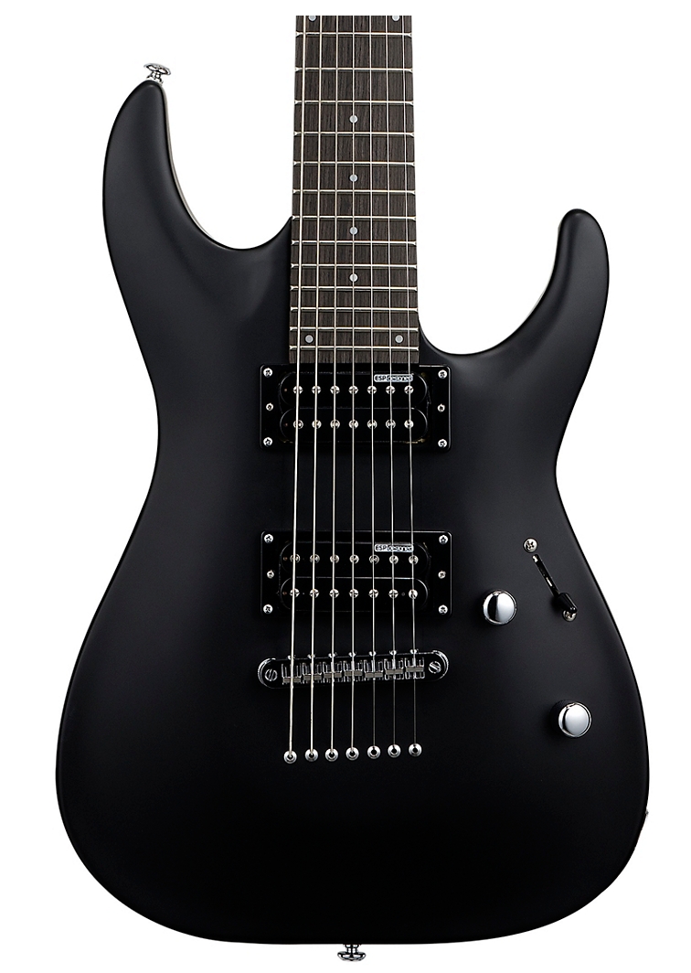 ESP LTD MH-17 7-String Electric Guitar Satin Black