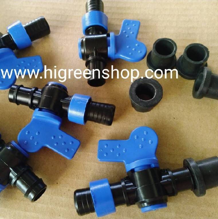 วาวล์ต่อท่อ PVC + ลูกยาง (สำหรับทำชุดจ่ายน้ำ) / ชุด