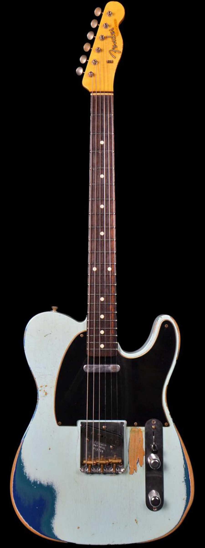 Fender Custom Shop 1956 Telecaster Heavy Relic Sonic Blue over Ocean Turquoise over Lake Placid Blue