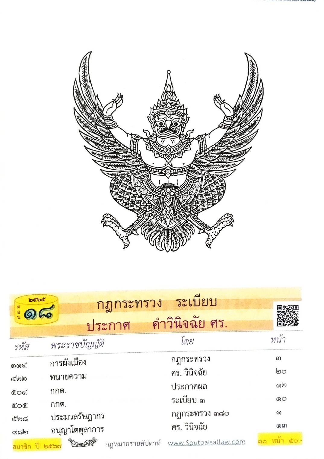 กฎหมายใหม่ปี 2565 ตอนที่ 18 กฎกระทรวง ระเบียบ ประกาศ คำวินิจฉัย ศร.