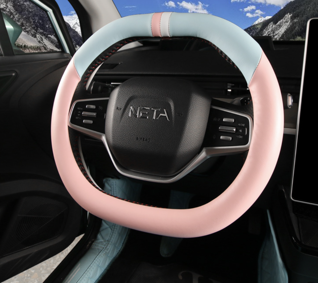 ปลอกหุ้มพวงมาลัย หุ้มพวงมาลัย หนังนุ่มสบายมือ สำหรับรถยนต์ไฟฟ้า NETA V , NETA V pro