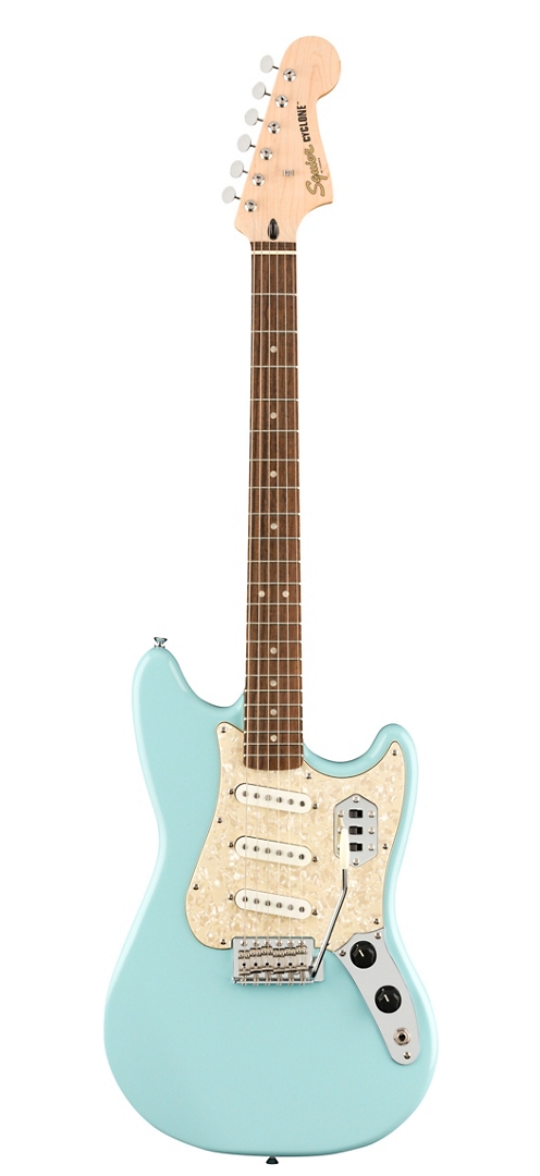 Squier Paranormal Cyclone Electric Guitar - Shell Pink,Daphne Blue