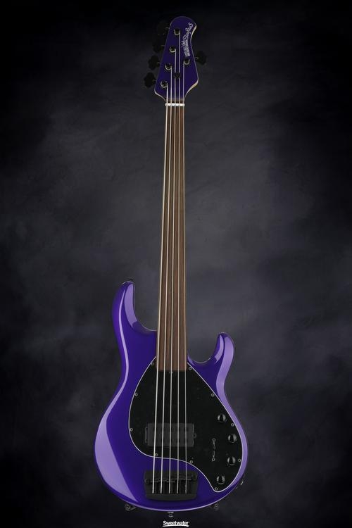 Ernie Ball Music Man Stingray 5 H Fretless - Firemist Purple, Pau Ferro Fingerboard