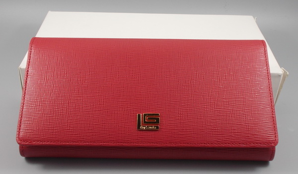 กระเป่าสตางค์ Guy Laroche แดงมะเหมี่ยวเมทาลิก ใหม่ แท้