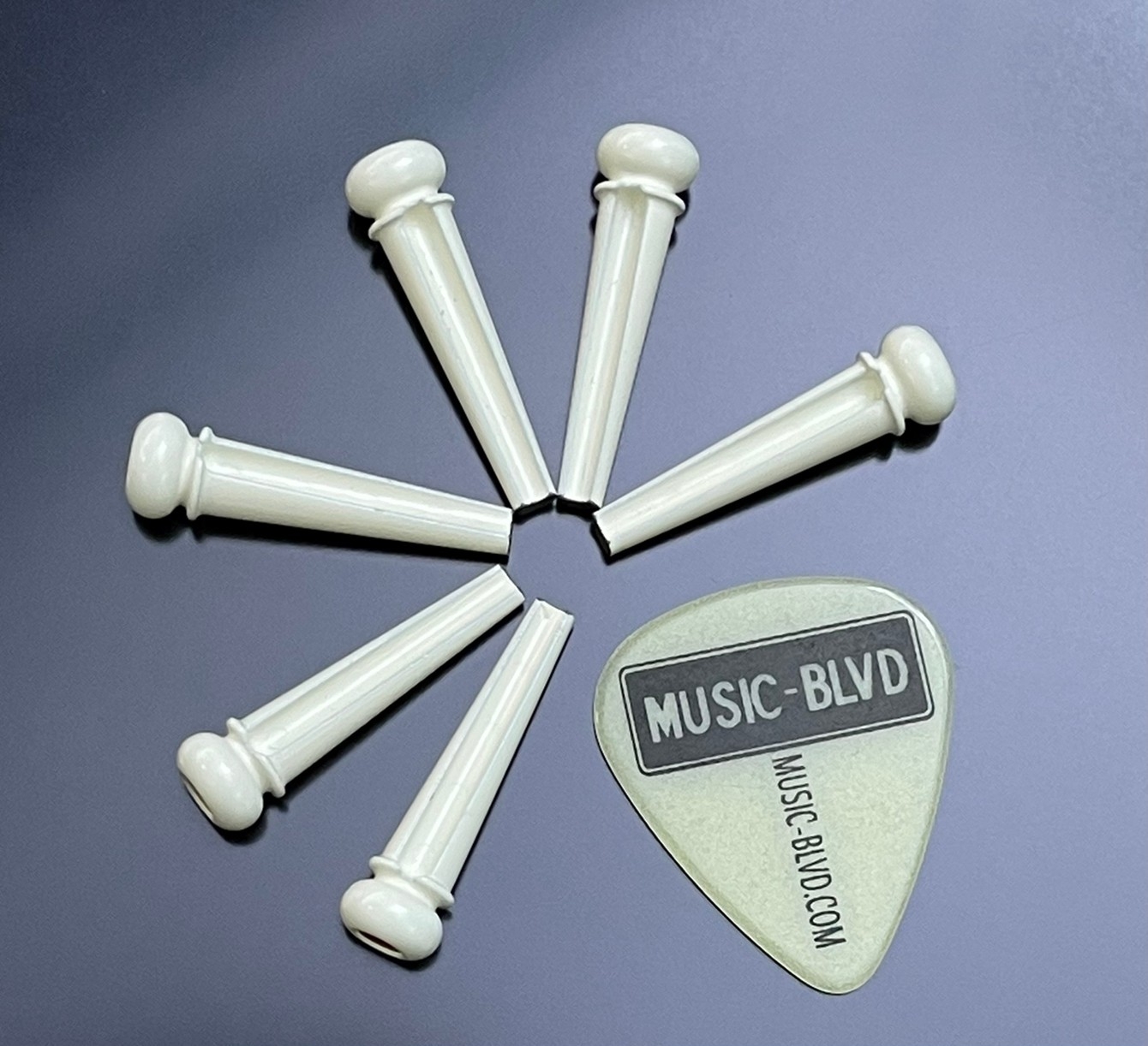 Martin Luxe Liquidmetal Bridge Pin Set - Bone Colored