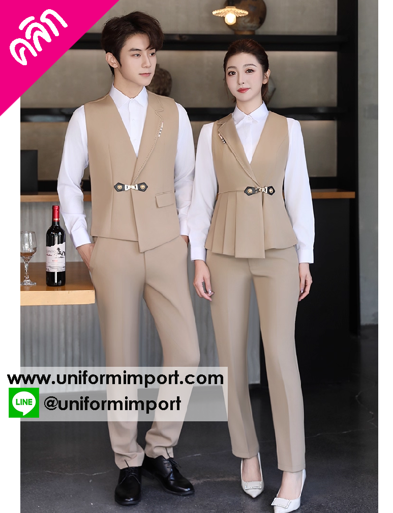 ชุดพนักงานต้อนรับ +++ชุดพนักงานต้อนรับโรงแรม ชุดพนักงานต้อนรับชายหญิง ชุดฟอร์มพนักงาน ยูนิฟอร์มพนักงาน