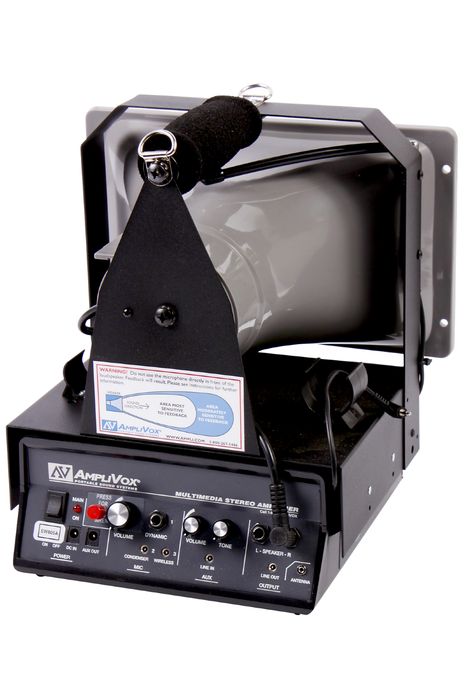 Amplivox SW610A Wireless Half-Mile Hailer PA System Gray