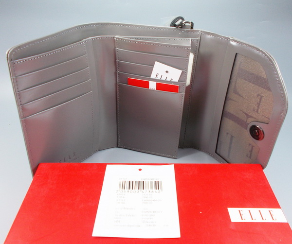 กระเป๋าสตางค์ ELLE เทา ใหม่ แท้