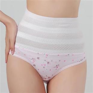 กางเกงในกระชับหน้าท้องสีชมพู ลายดอกไม้ สำหรับคุณแม่หลังคลอดค่ะ size L / XL / XXL