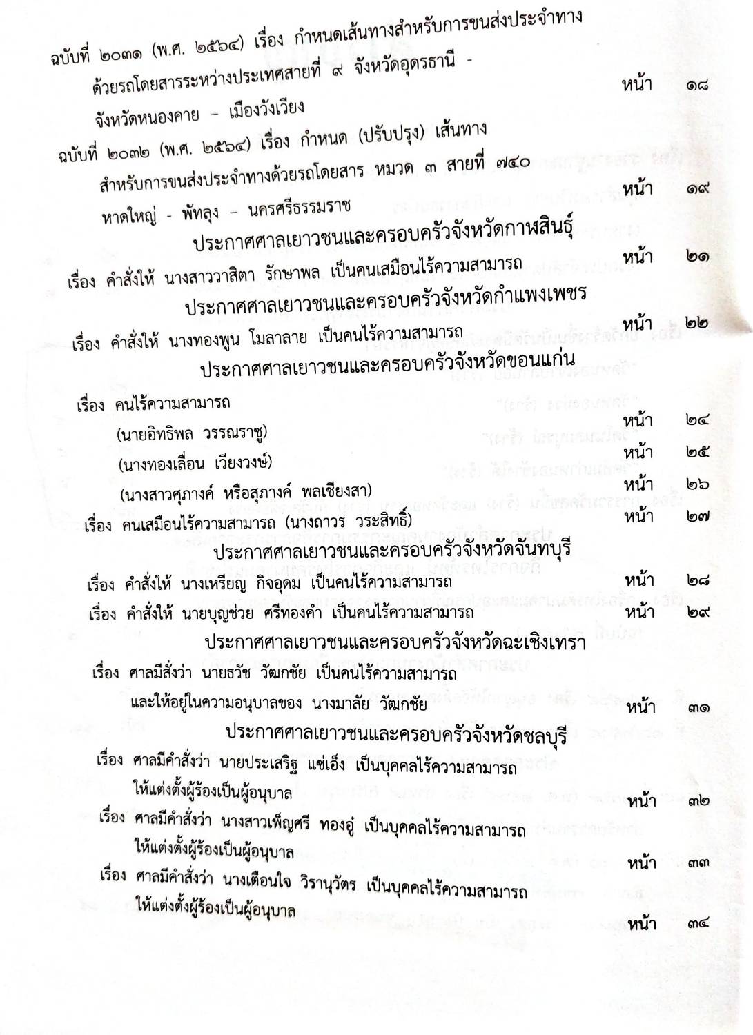กฎหมายใหม่ 76/65 ประกาศกระทรวงการคลัง ฐานะการเงิน ฯ ประกาศศาลเยาวชนและครอบครัวจังหวัด.. สมาคม-มูลนิธิ