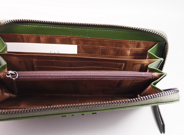 กระเป๋าสตางค์ ELLE เขียว ซิบรอบ ใหม่ แท้