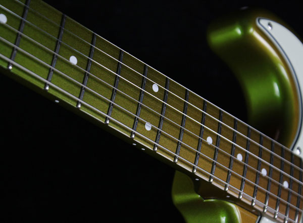 Fender Japan Stratocaster STR-ALLVC - Burgundy/Green