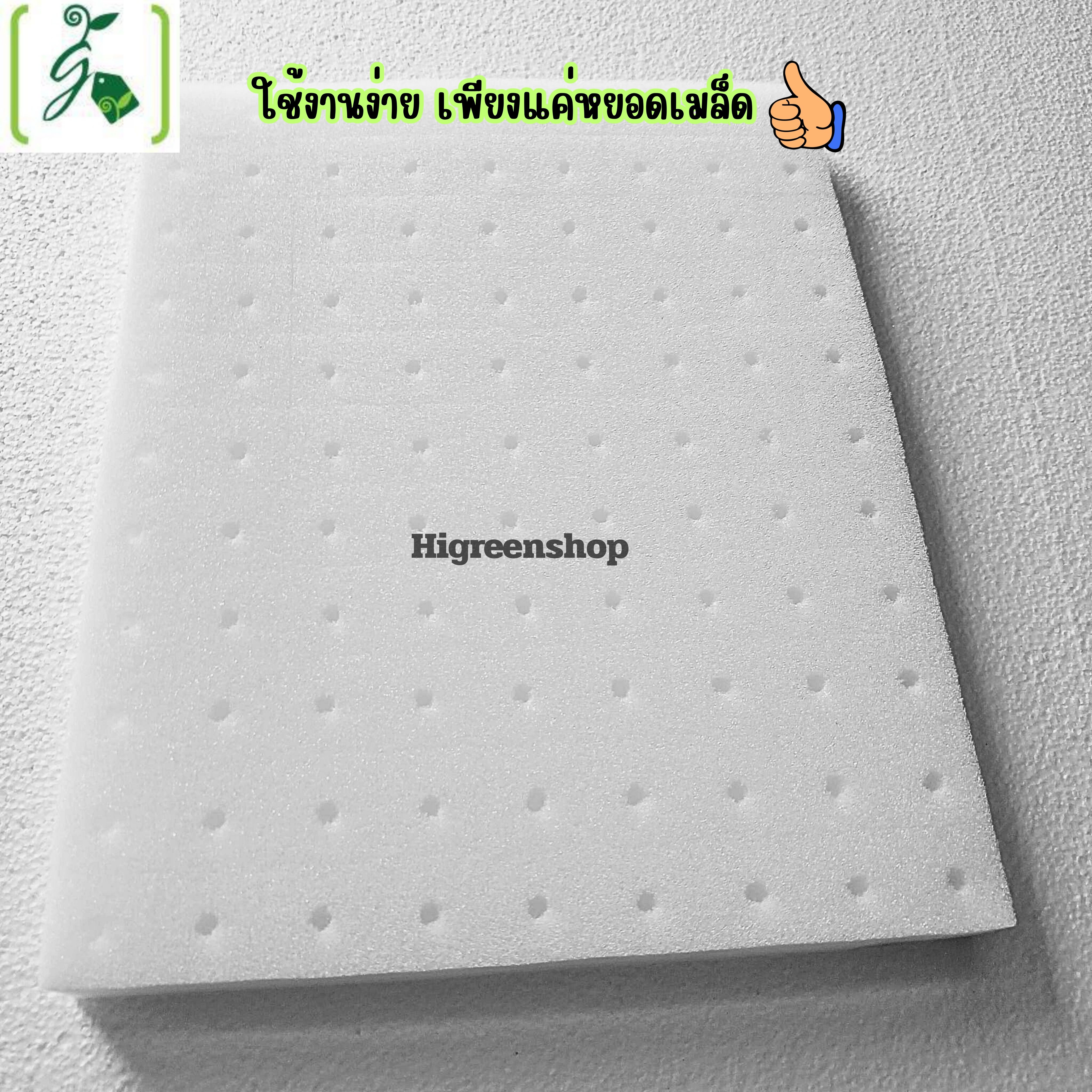 ฟองน้ำแบบหลุม เนื้อละเอียด ขนาด 1x1x1 นิ้ว (99 ช่องปลูก / แผ่น)จำนวน 1 แผ่น