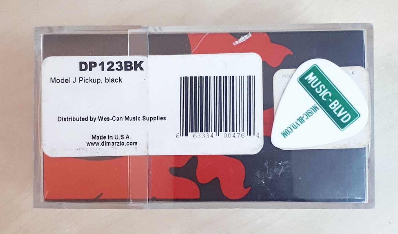 DiMarzio DP123 Model J Bass Pickup Set Black